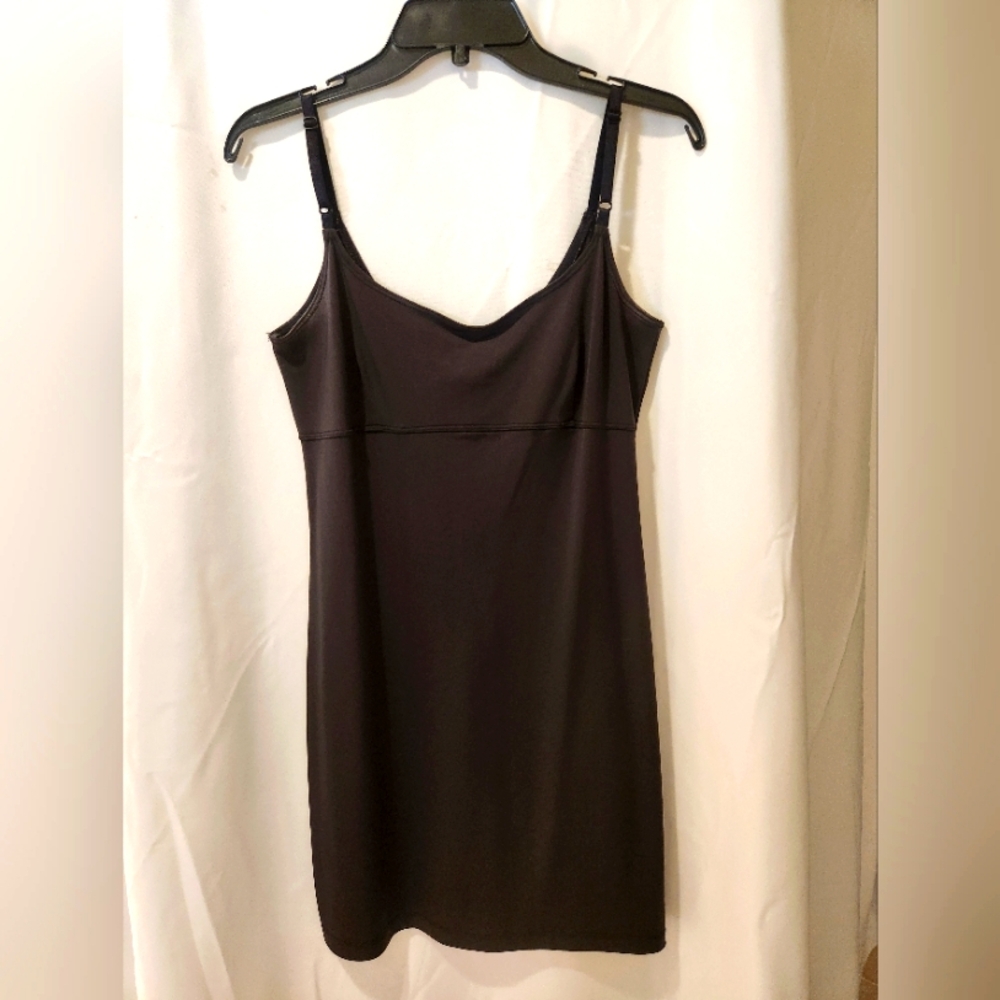 Black slip dress